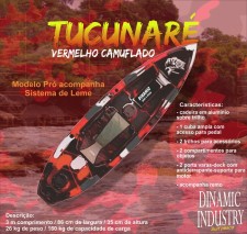 Caiaque Tucunaré vermelho camuflado